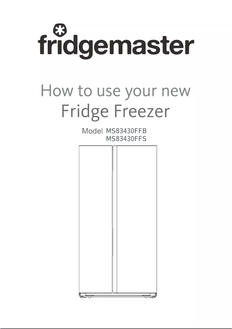 Page n°1 - Manuel utilisateur Fridgemaster MS83430FFB
