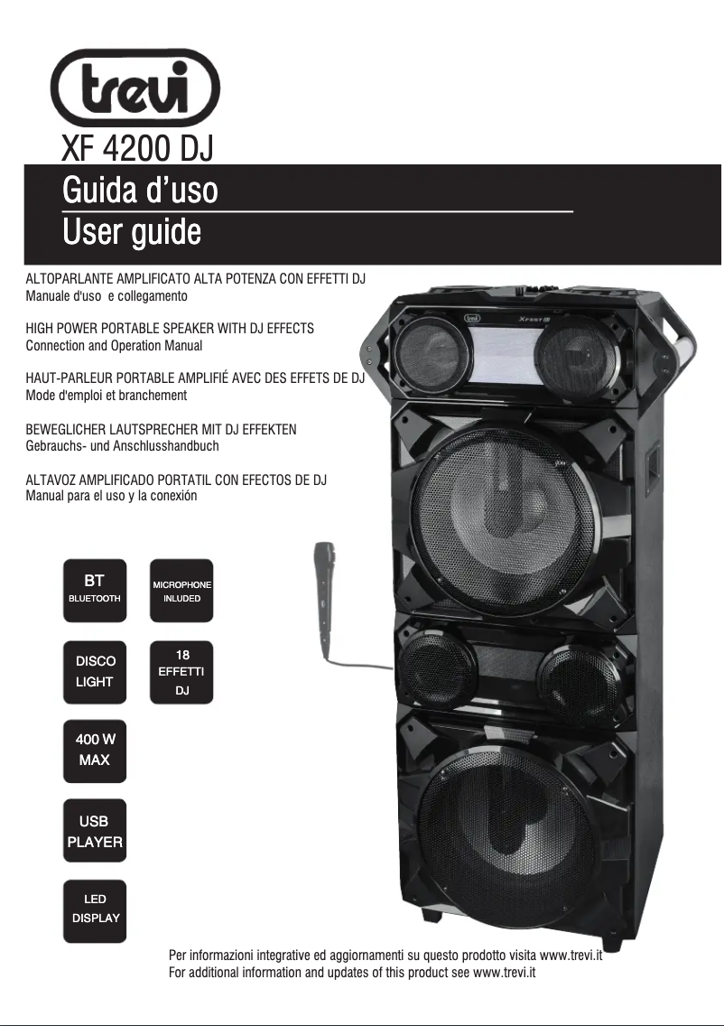 Page n°1 - Manuel utilisateur Trevi XF 4200 DJ