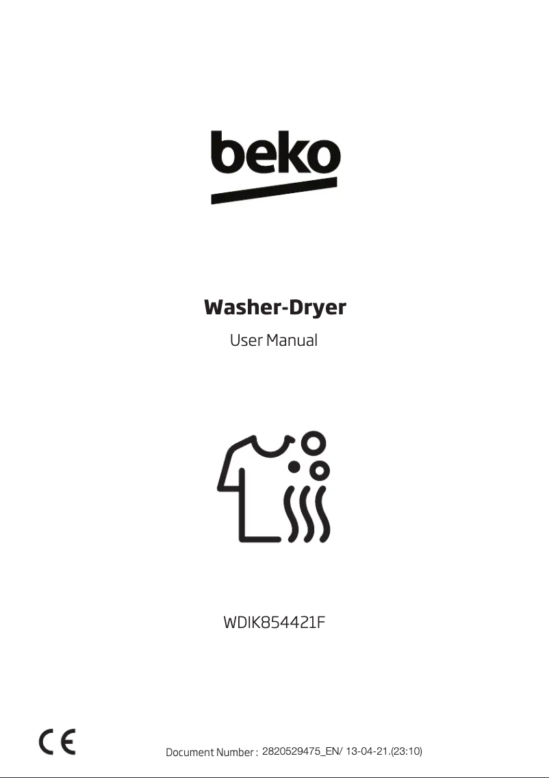 Page 1 de la notice Mode d'emploi Beko WDIK854421F