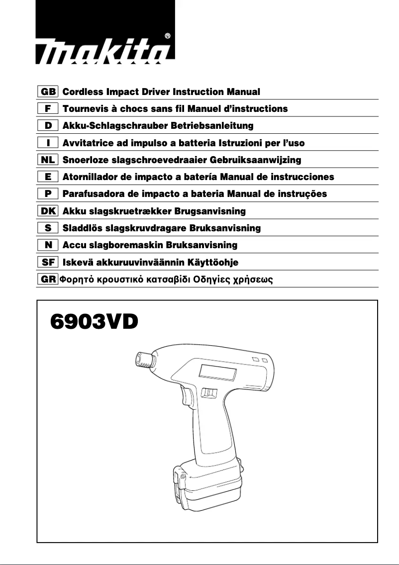 Page 1 de la notice Manuel utilisateur Makita 6903VDW