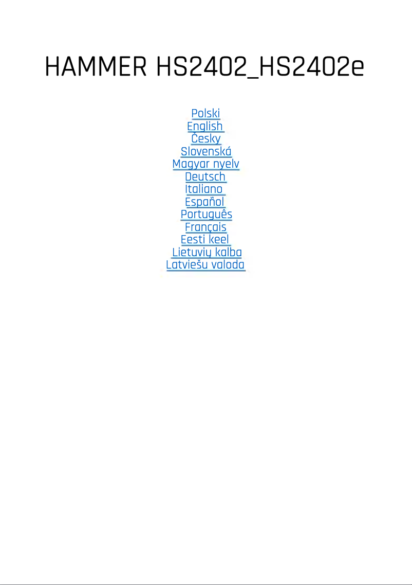 Page 1 de la notice Manuel utilisateur Hammer Blade 5G