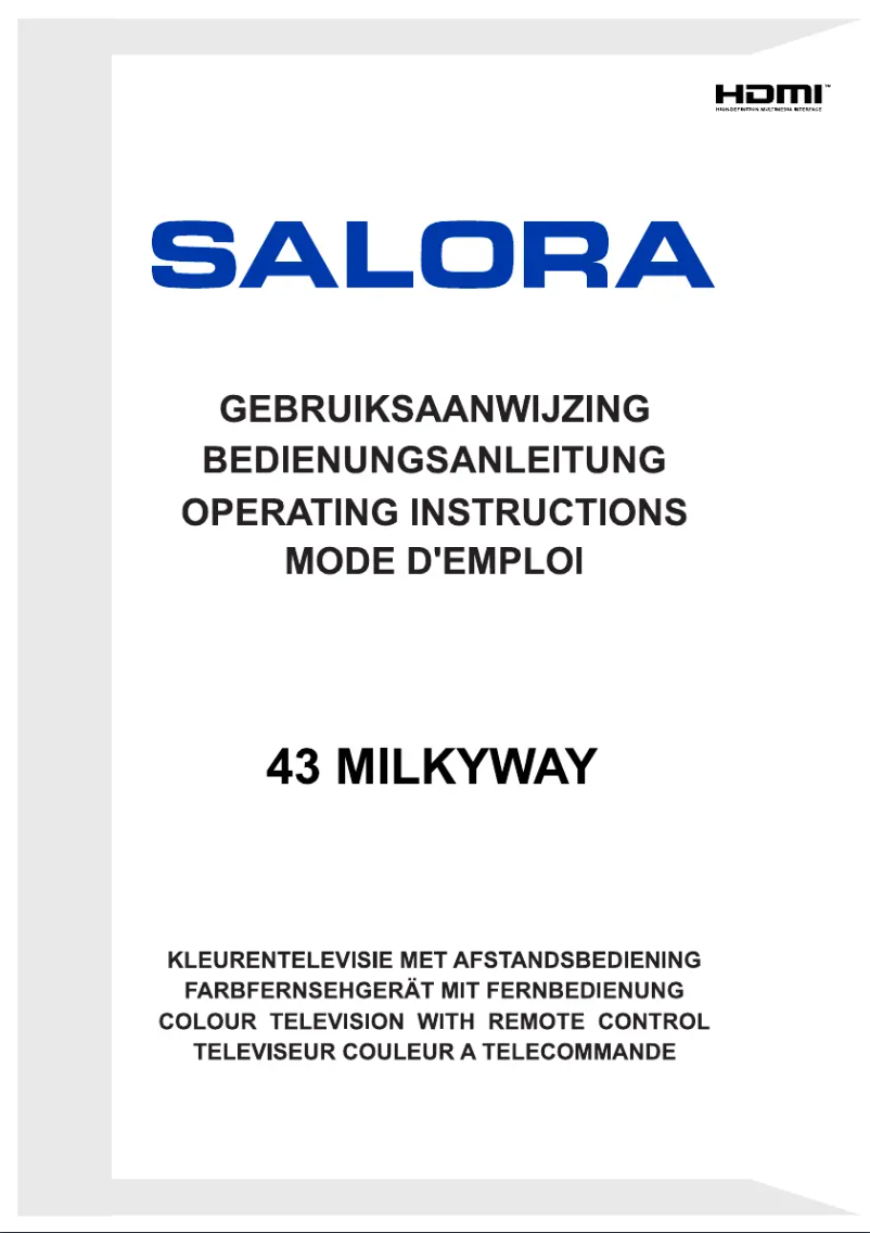 Page 1 de la notice Manuel utilisateur Salora 43 Milkyway