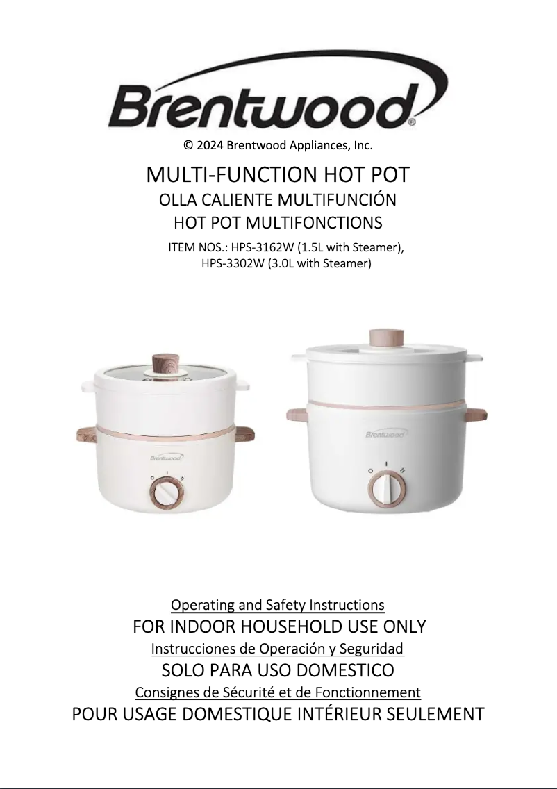 Image de la première page du manuel de l'appareil HPS-3162W