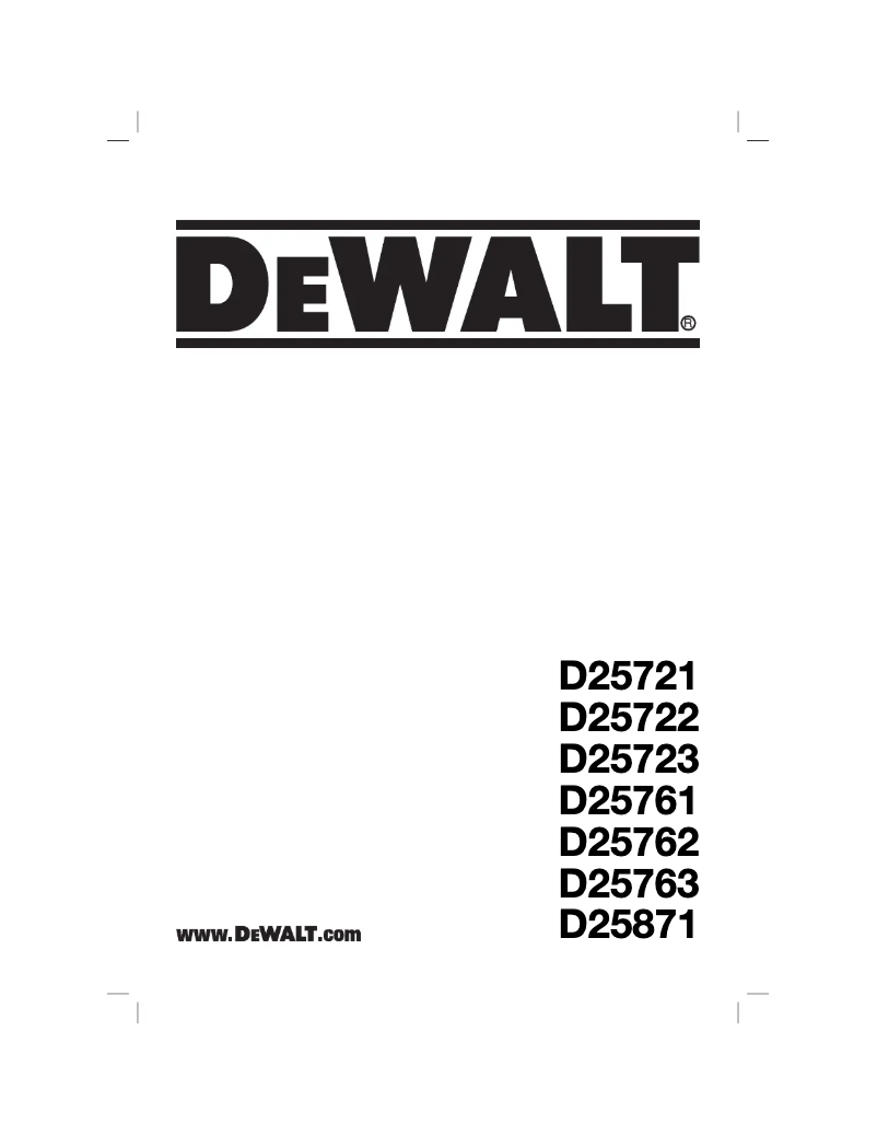 Page 1 de la notice Manuel utilisateur DeWalt D25761K