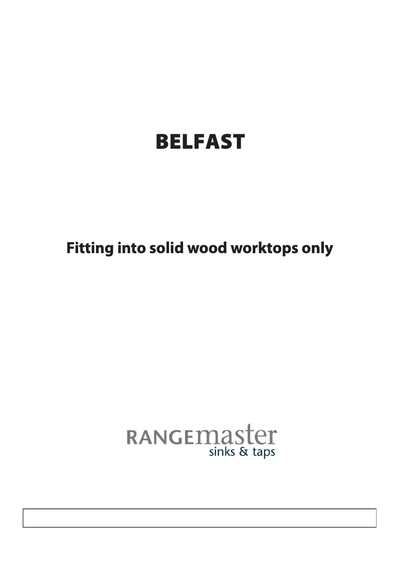 Page 1 de la notice Manuel utilisateur Rangemaster Belfast CFBL595WH