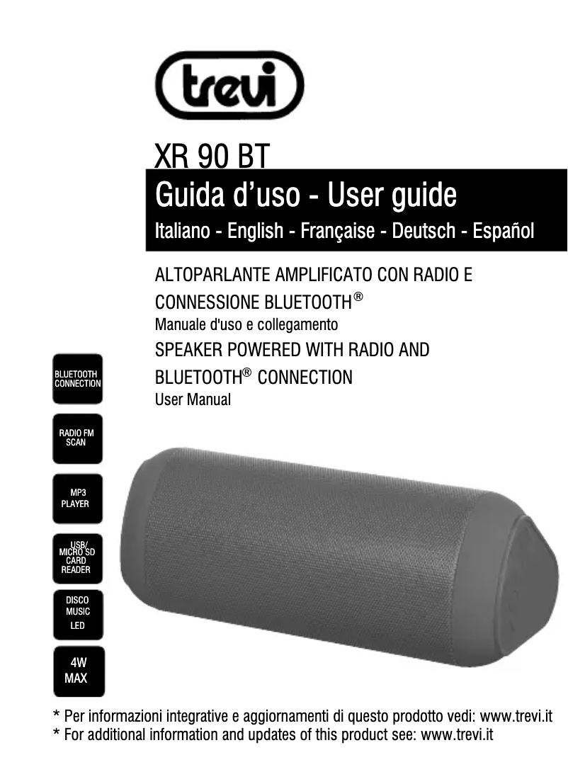 Page n°1 - Manuel utilisateur Trevi XR 90 BT
