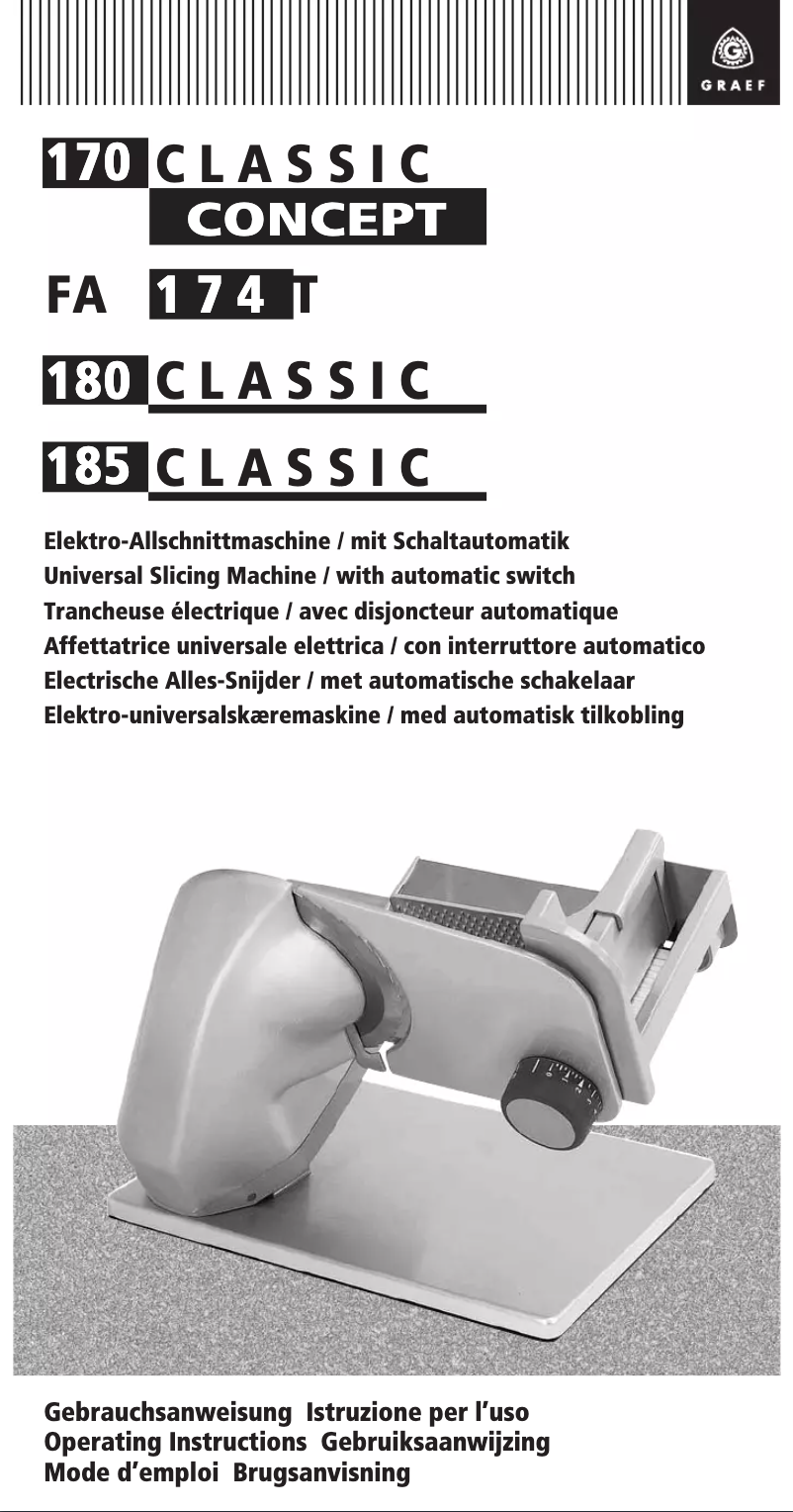Page n°1 - Manuel utilisateur Graef Classic Concept FA 174 T 170