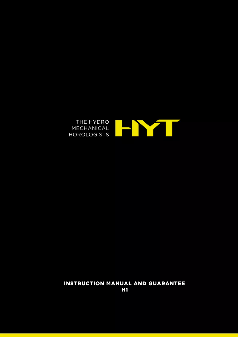 Page 1 de la notice Manuel utilisateur HYT H1