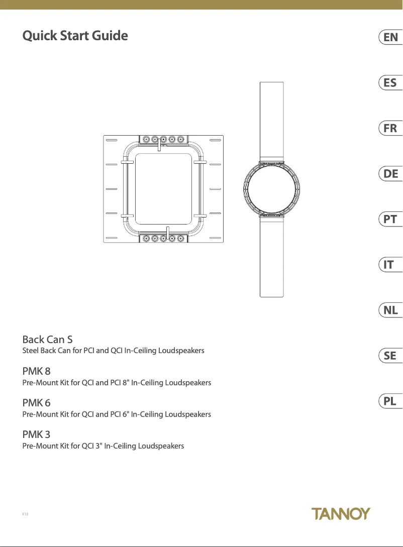 Page 1 de la notice Manuel utilisateur Tannoy BACK CAN S