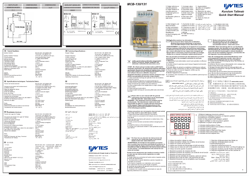 Page n°1 - Guide de démarrage rapide ENTES MCB-131