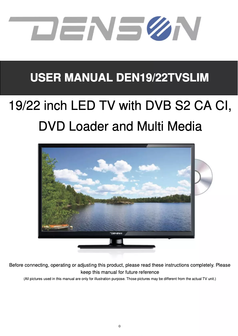 Page 1 de la notice Manuel utilisateur Denson DEN19TVSLIM