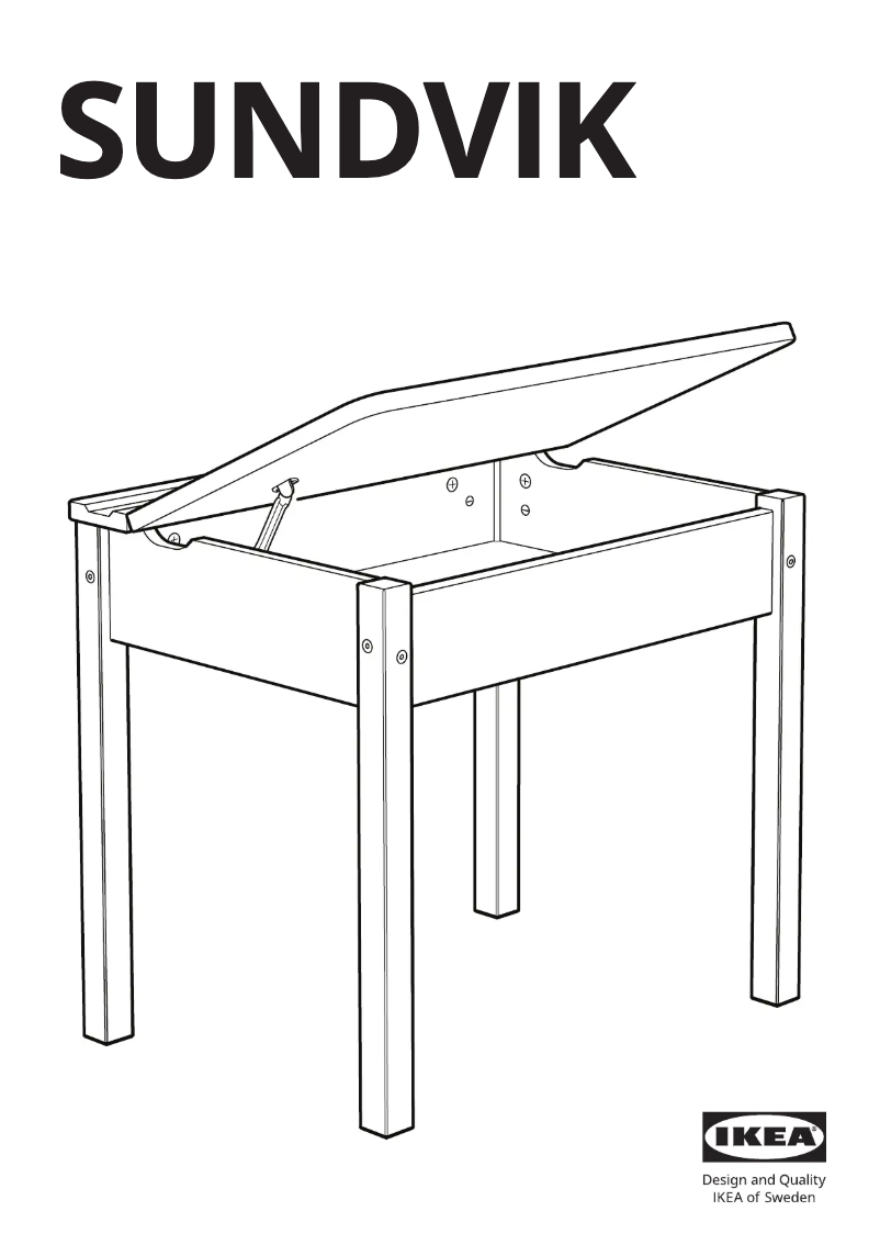 Page 1 de la notice Manuel utilisateur Ikea SUNDVIK 704.940.36