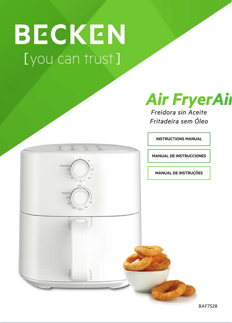 Page 1 de la notice Manuel utilisateur Becken BAF7528