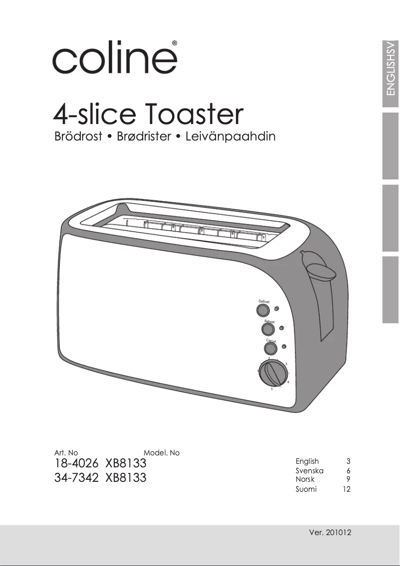 Image de la première page du manuel de l'appareil XB8133