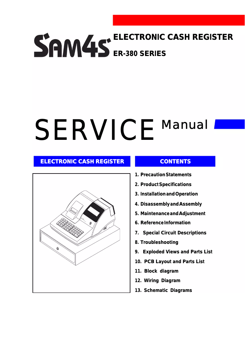 Page 1 of the manual User Manual Sam4S ER-380