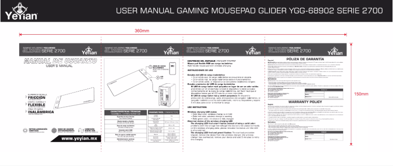 Image de la première page du manuel de l'appareil Glider 2700
