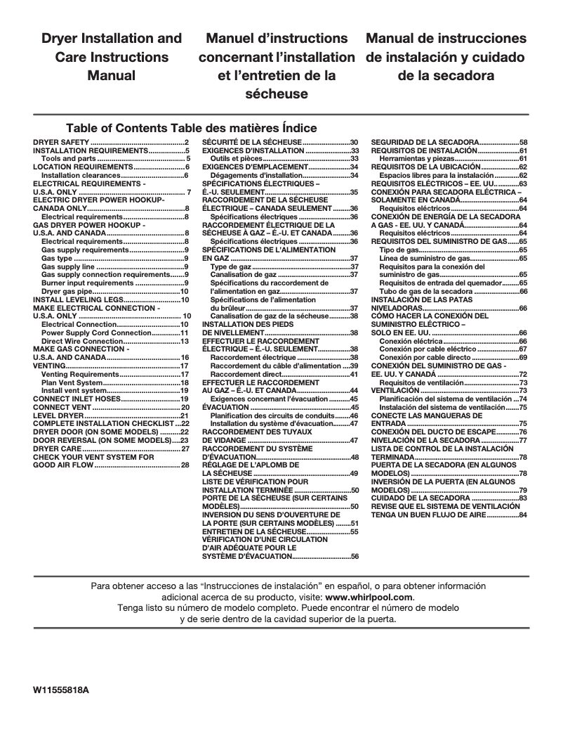 Imagen de la primera página del manual del dispositivo WGD5100HW