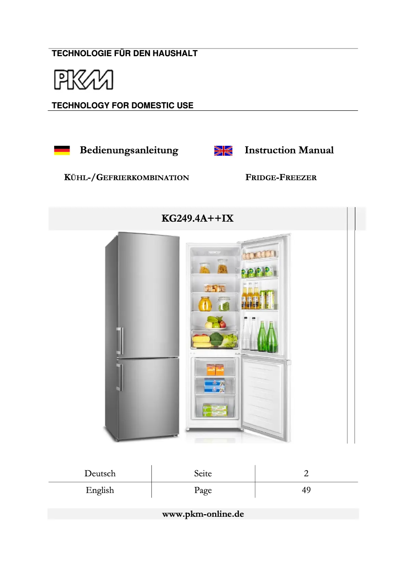 Página 1 del manual Manual de usuario PKM KG249EIX-M