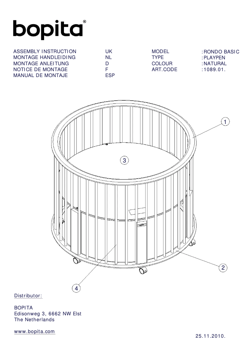 Image de la première page du manuel de l'appareil Rondo