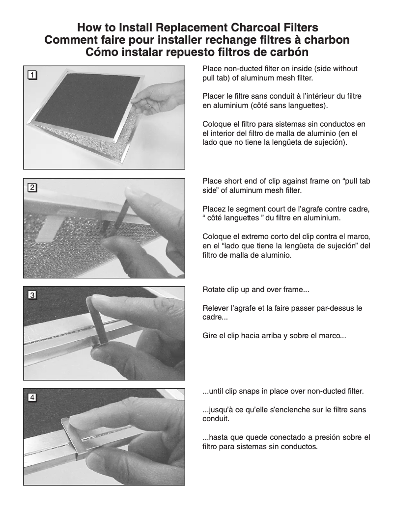 Page 1 de la notice Manuel utilisateur NuTone HPF1