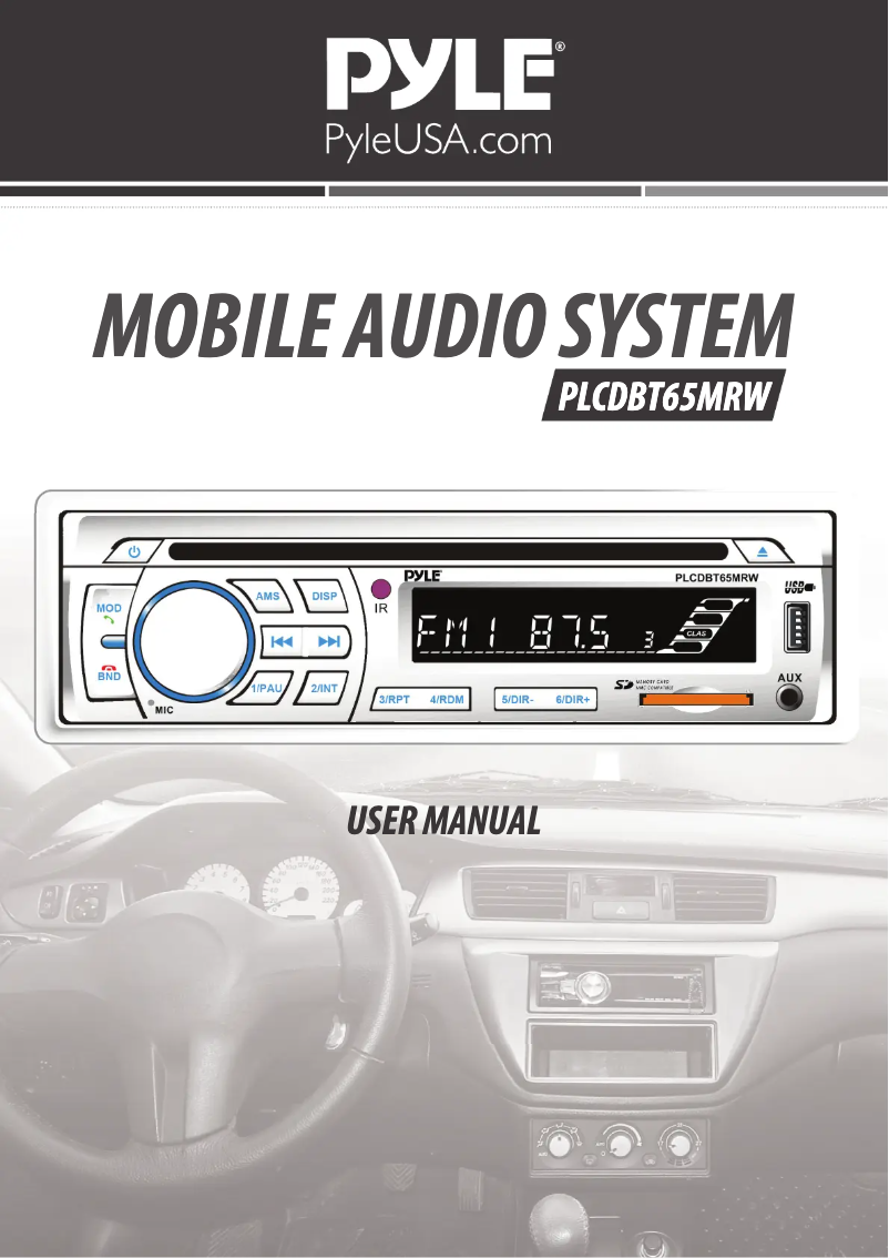Page 1 de la notice Manuel utilisateur Pyle PLCDBT65MRW