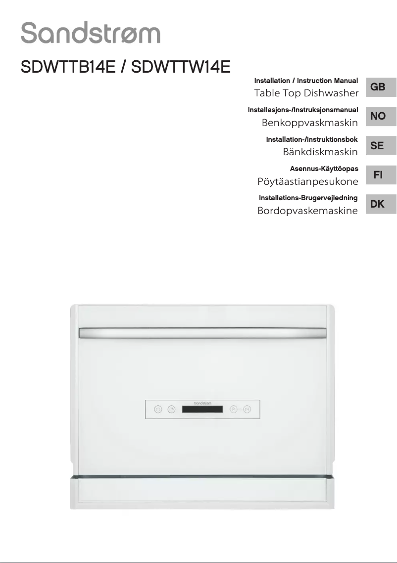 Page n°1 - Manuel utilisateur Sandstrøm SDWTTB14E