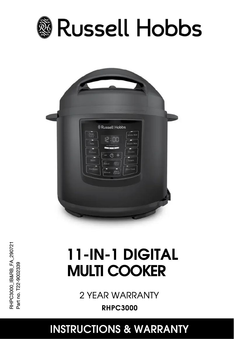 Image de la première page du manuel de l'appareil RHPC3000