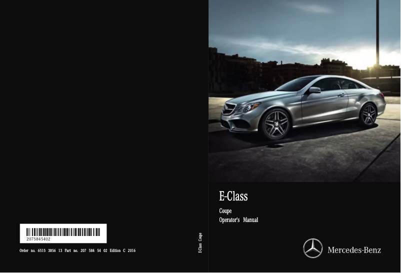 Page 1 de la notice Manuel utilisateur Mercedes-Benz E 400 (2016)