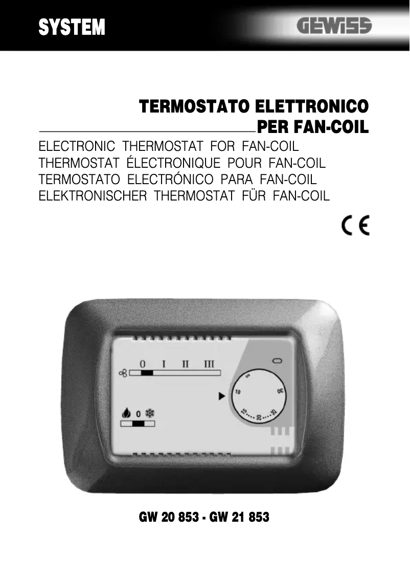 Page 1 de la notice Manuel utilisateur Gewiss GW20853