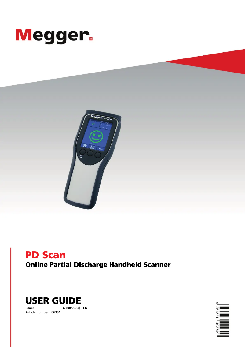 Image de la première page du manuel de l'appareil PD Scan