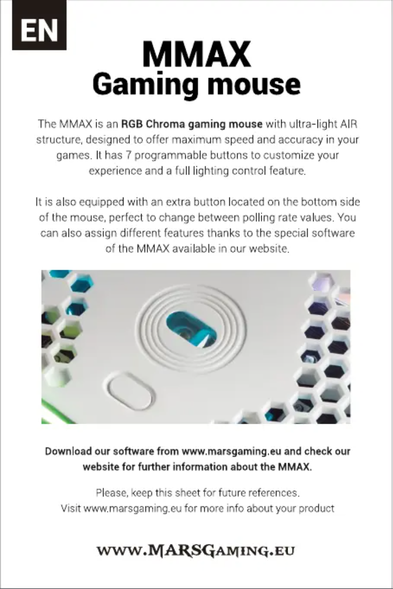 Image de la première page du manuel de l'appareil MMAX