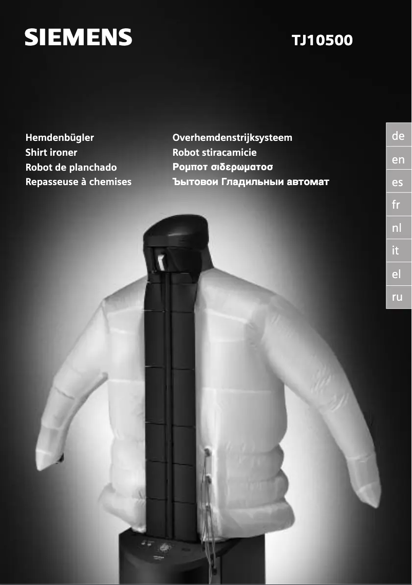 Page 1 de la notice Manuel utilisateur Siemens TJ10500