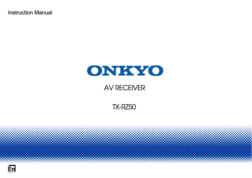 Image de la première page du manuel de l'appareil TX-RZ50