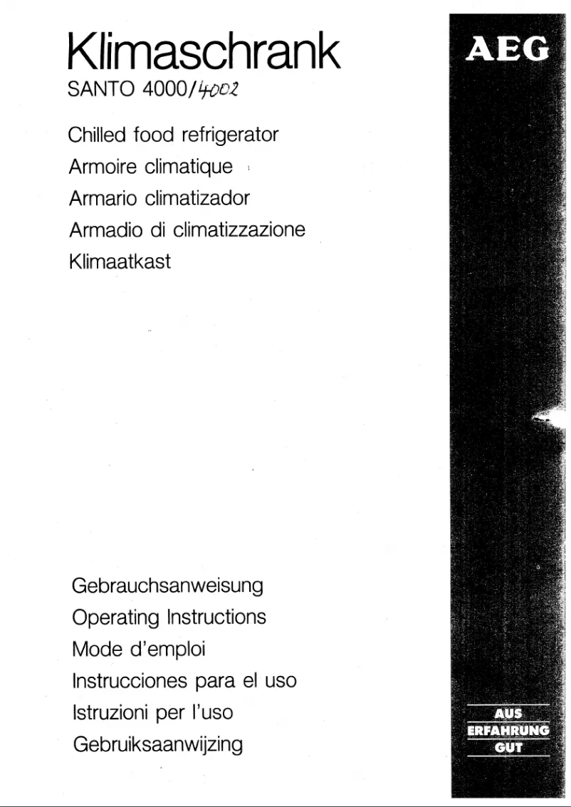 Page n°1 - Manuel utilisateur AEG Santo 4000