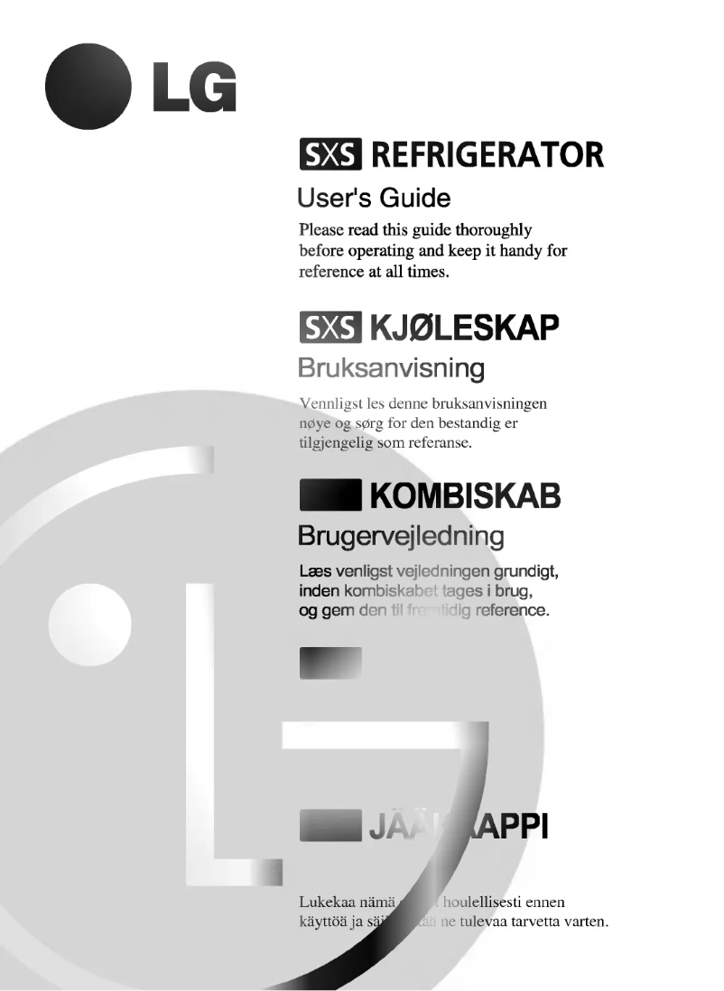 Image de la première page du manuel de l'appareil GR-P207TR