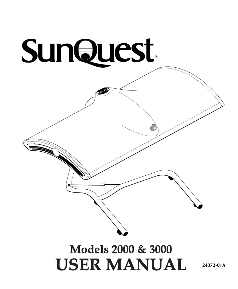 Page n°1 - Manuel utilisateur SunQuest 3000