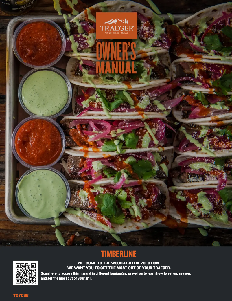 Page 1 de la notice Manuel utilisateur Traeger Timberline XL