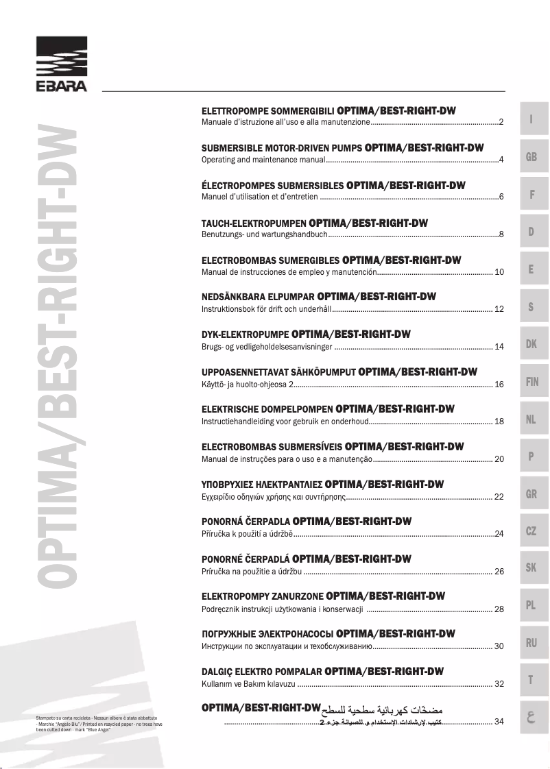 Image de la première page du manuel de l'appareil Right 75 MA