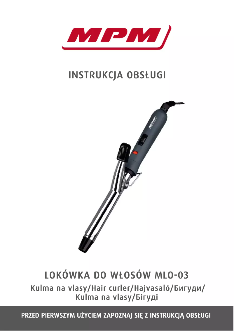 Image de la première page du manuel de l'appareil MLO-03