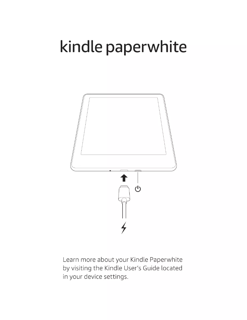 Página 1 del manual Guía de inicio rápido Amazon Kindle Paperwhite