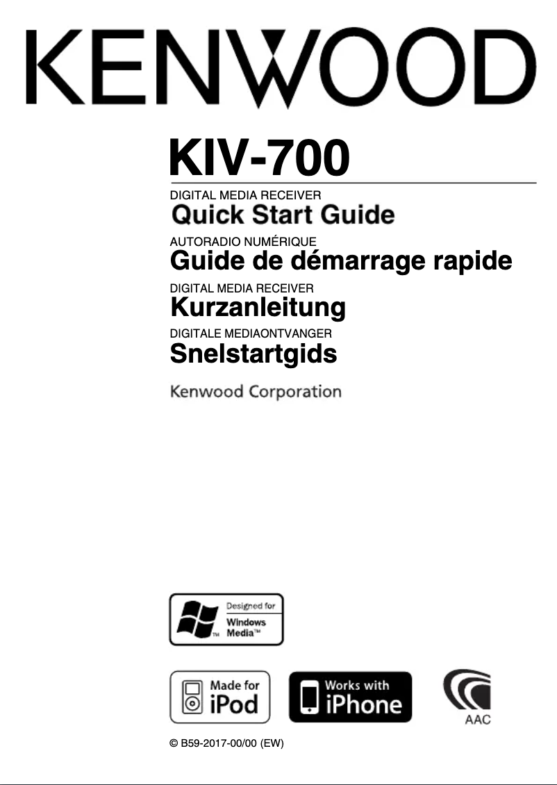 Page n°1 - Manuel utilisateur Kenwood KIV-700