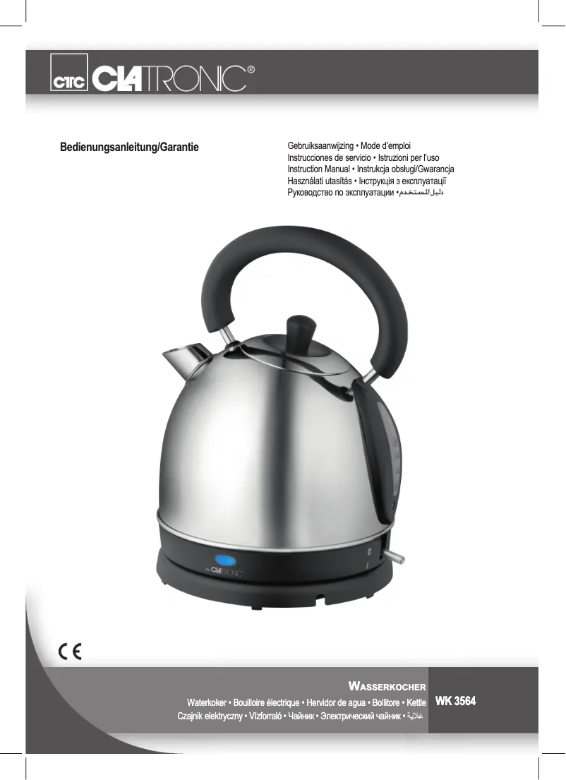 Page 1 de la notice Manuel utilisateur Clatronic WK 3564