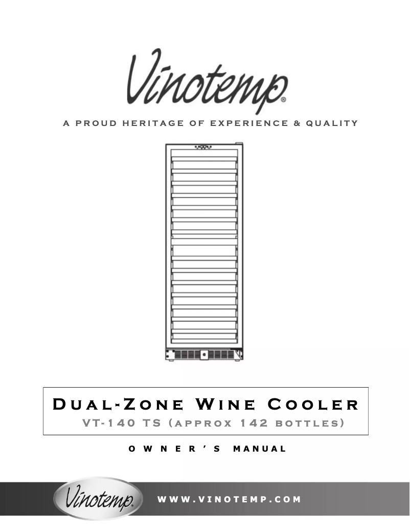 Page n°1 - Manuel utilisateur Vinotemp Butler VT-140 TS