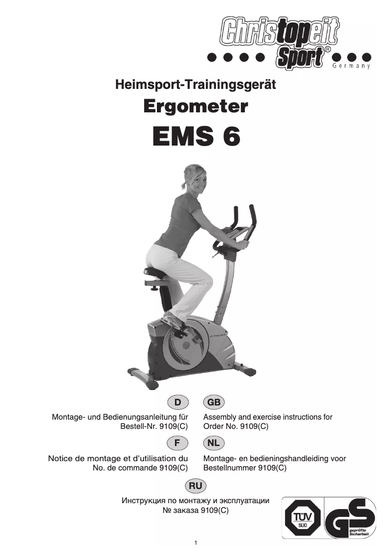 Page n°1 - Manuel utilisateur Christopeit EMS 6
