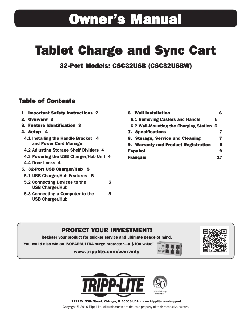 Page 1 de la notice Manuel utilisateur Tripp Lite CSC32USBW