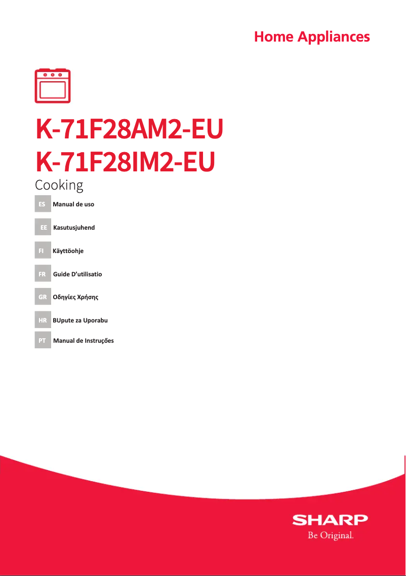 Page n°1 - Manuel utilisateur Sharp K-71F28AM2-EU