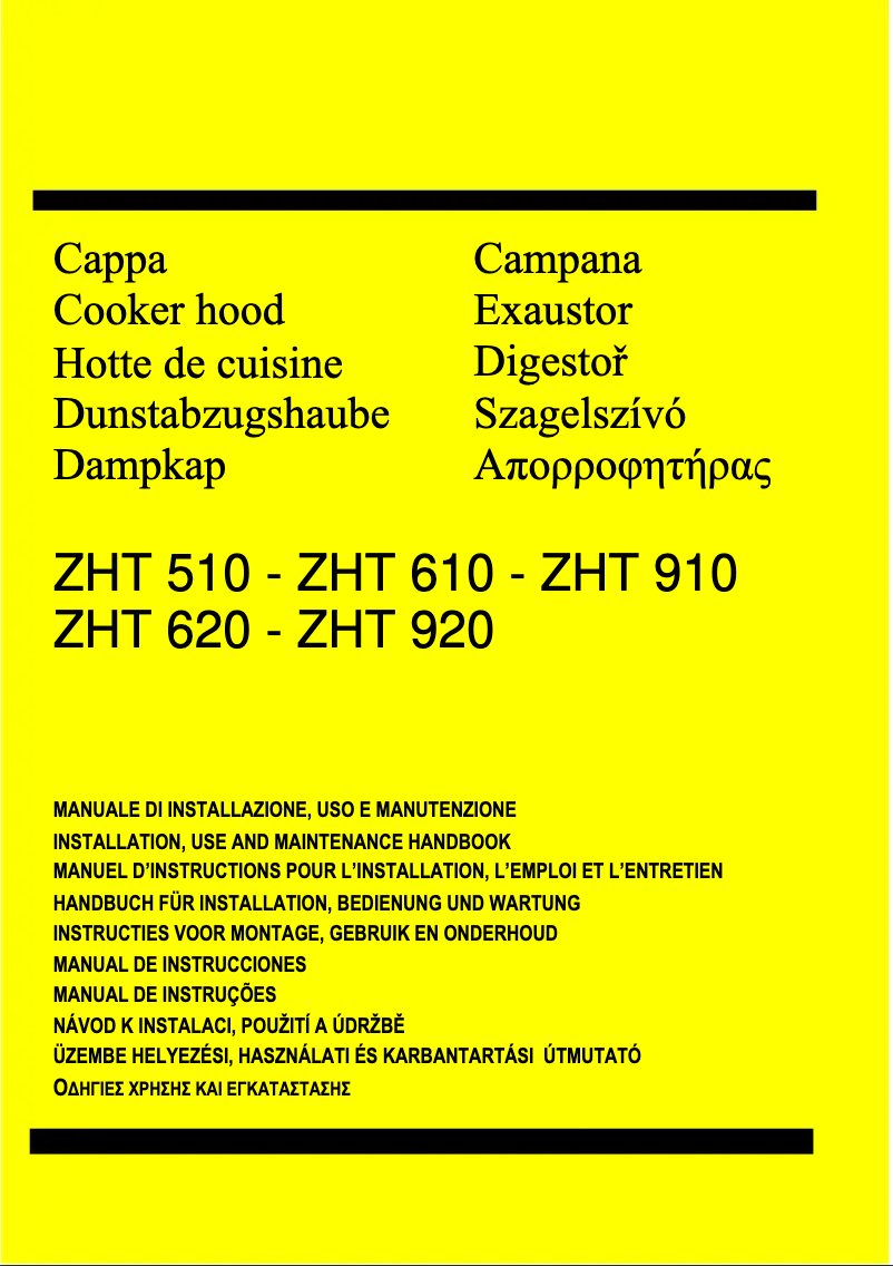 Page n°1 - Manuel utilisateur Zanussi ZHT 610 W4