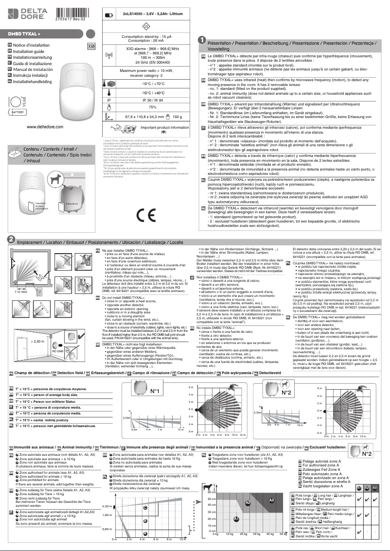 Image de la première page du manuel de l'appareil TYXAL+ DMBD