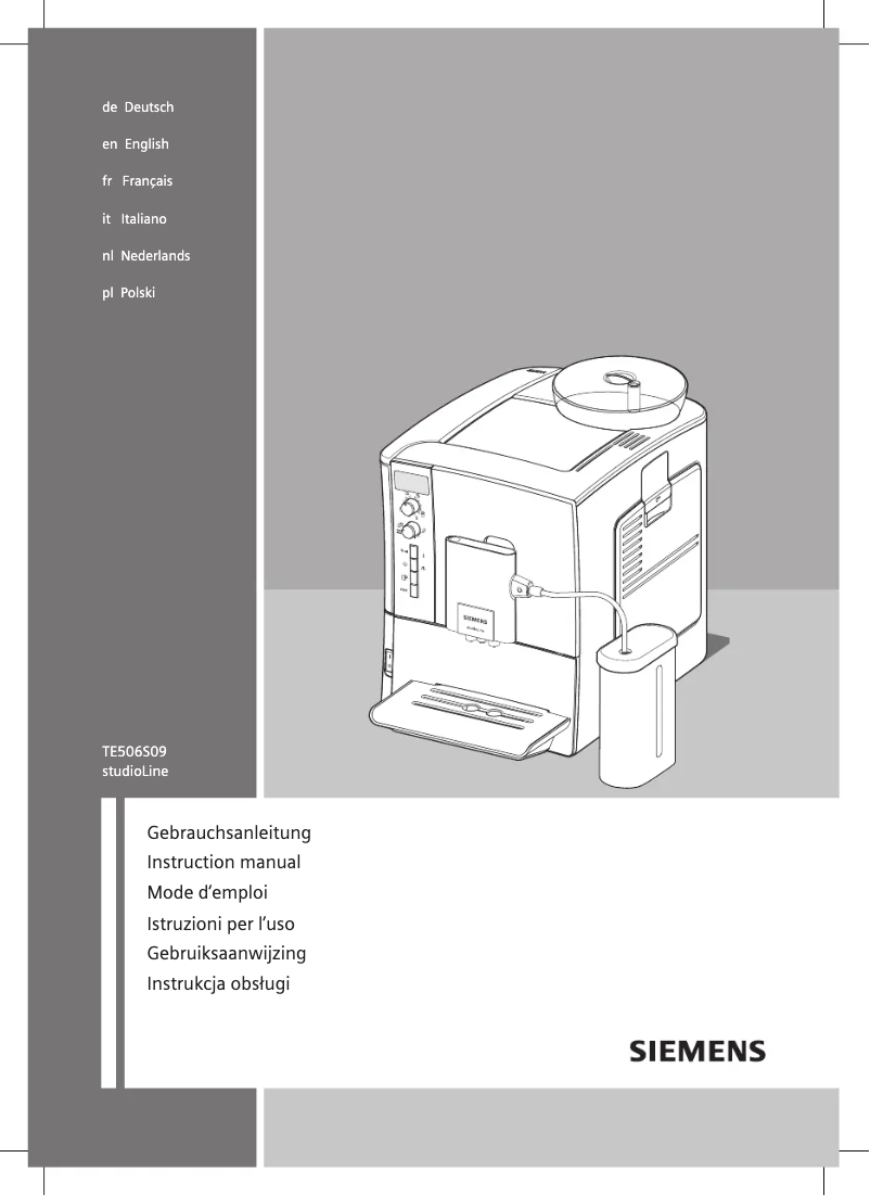 Página 1 del manual Manual de usuario Siemens TE509S09