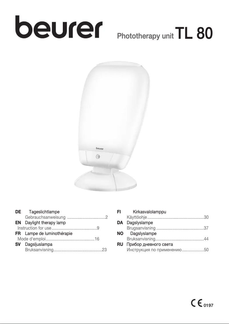 Image de la première page du manuel de l'appareil TL 80